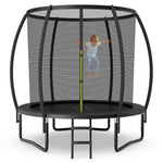 GYMAX Trampoline, 12FT ASTM Approved Recreational Trampoline with Enclosure, Ladder & Galvanized Steel Frame