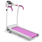 GYMAX Foldable Treadmill, Portable Treadmill with with 12 Preset Programs, LCD Monitor, Built-in Wheels & Pulse Sensor