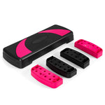 GYMAX Adjustable Aerobic Stepper, 3-Level Height Workout Platforms with Non-slip Pads, Shock-absorb & Anti-slip Surface