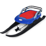 Folding Snow Sled for Kids with Seat, Backrest and Handle