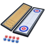 GYMAX Shuffleboard and Curling 2 in 1 Board Game