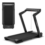 GYMAX Folding Treadmill, 4HP Running Machine with LED Touch Screen, Smart APP Connection