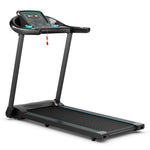 GYMAX Foldable Treadmill, 2.25HP Folding Treadmill with LED Monitor, 12 Preset Programs, APP Control, Blue Tooth Speaker & Pulse Sensor