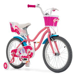 GYMAX Kids Bike, 18 Inch Kids Bicycle with Removable Training Wheels, Coaster Brake, Handbrake