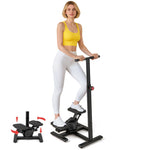 GYMAX Exercise Stepper with Handle Bar 330 LBS Twist Stepper