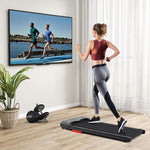 GYMAX Walking Pad, 340LBS Under Desk Treadmill with Remote, APP Control, LED Display & Built-in Wheels