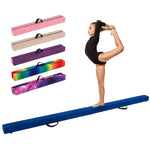 GYMAX 9 FT Folding Balance Beam Portable Foam Gymnastic Beam