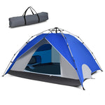 GYMAX Pop Up Tent, 4-Person Portable Instant Camping Tent with Carry Bag & Removable Shelter