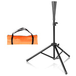 GYMAX Baseball Softball Batting Tee, Travel Portable Hitting Tee with 28” -44” Adjustable Height & Carrying Bag