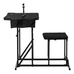 GYMAX Foldable Shooting Table Seat Set, Height Adjustable Hunting Gun Rest Table Shooting Bench Set for Outdoor Range