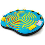 GYMAX 2/3 Riders Inflatable Boat Tube for Water Sports to Pull with Padded Grip