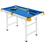 GYMAX Pool Table, 48’’ Foldable Billiard Tables with Balls