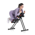 GYMAX Ab Machine, Abdominal Fitness Trainer with 3 Adjustable Resistance & LCD Monitor