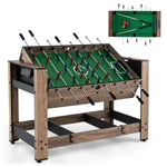 GYMAX 48 Inch Foosball & Billiards 2 in 1 Swivel Combo Game Table with 2 Balls