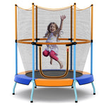 GYMAX Toddler Trampoline, 48” ASTM Approved Indoor Trampoline with All Round Enclosure Net & Large U-Shape Access