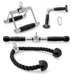 GYMAX Home Gym Accessories, Cable Machine Attachment Set with Snap Hooks