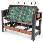 GYMAX Multi Game Table Foosball & Billiards 2-in-1 Swivel Combo Game Table
