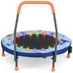 GYMAX 36" Toddler Trampoline with Lights Folding Springless ASTM Approved Small Kids