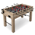 GYMAX Foosball Table, 54 Inch Full Size Soccer Table Game with 2 Balls and Folding Cup Holders