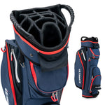 GYMAX Golf Bag, 14 Way Divider Golf Cart Bag with Rain Hood & Cooler Bag