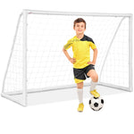 GYMAX Soccer Goal, Soccer Goals for Backyard with All Weather Net, Ground Stake & Zip Ties