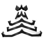 GYMAX LAT Pulldown Attachments, 5 Pcs Rowing T-bar V-bar Cable Attachments