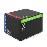 GYMAX Plyometric Jump Box 3 in 1 Plyo Jumping Training Box(24 x 20 x 16 inch)
