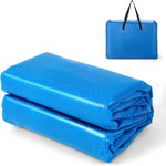 GYMAX Pool Cover, 16 FT x 32 FT/18 FT x 36 FT/20 FT x 40FT 12-mil Solar Pool Cover with Carry Bag