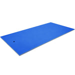 GYMAX Floating Water Mat, 12' x 6' Foam Water Floating Pad with Safe Bungee Tether and Storage Straps