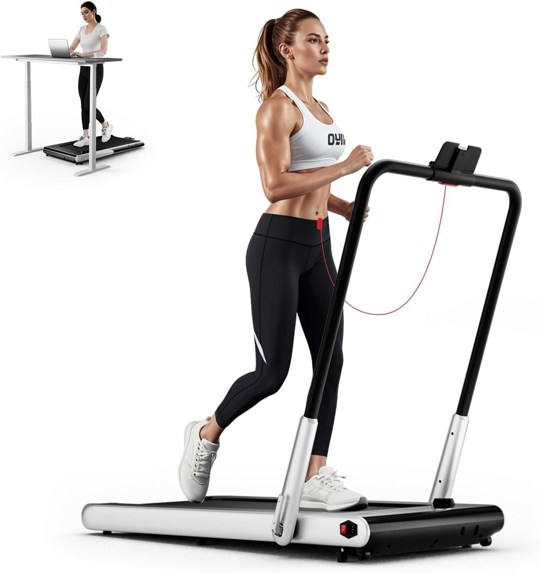 GYMAX Walking Pad Treadmill 3HP Under Desk Treadmills with 340LBS Capacity