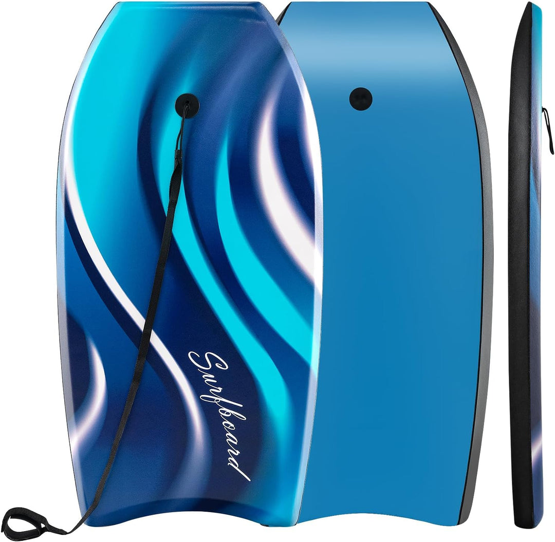 GYMAX Boogie Boards for Beach, 33"/37"/41" Body Board with EPS Foam Core