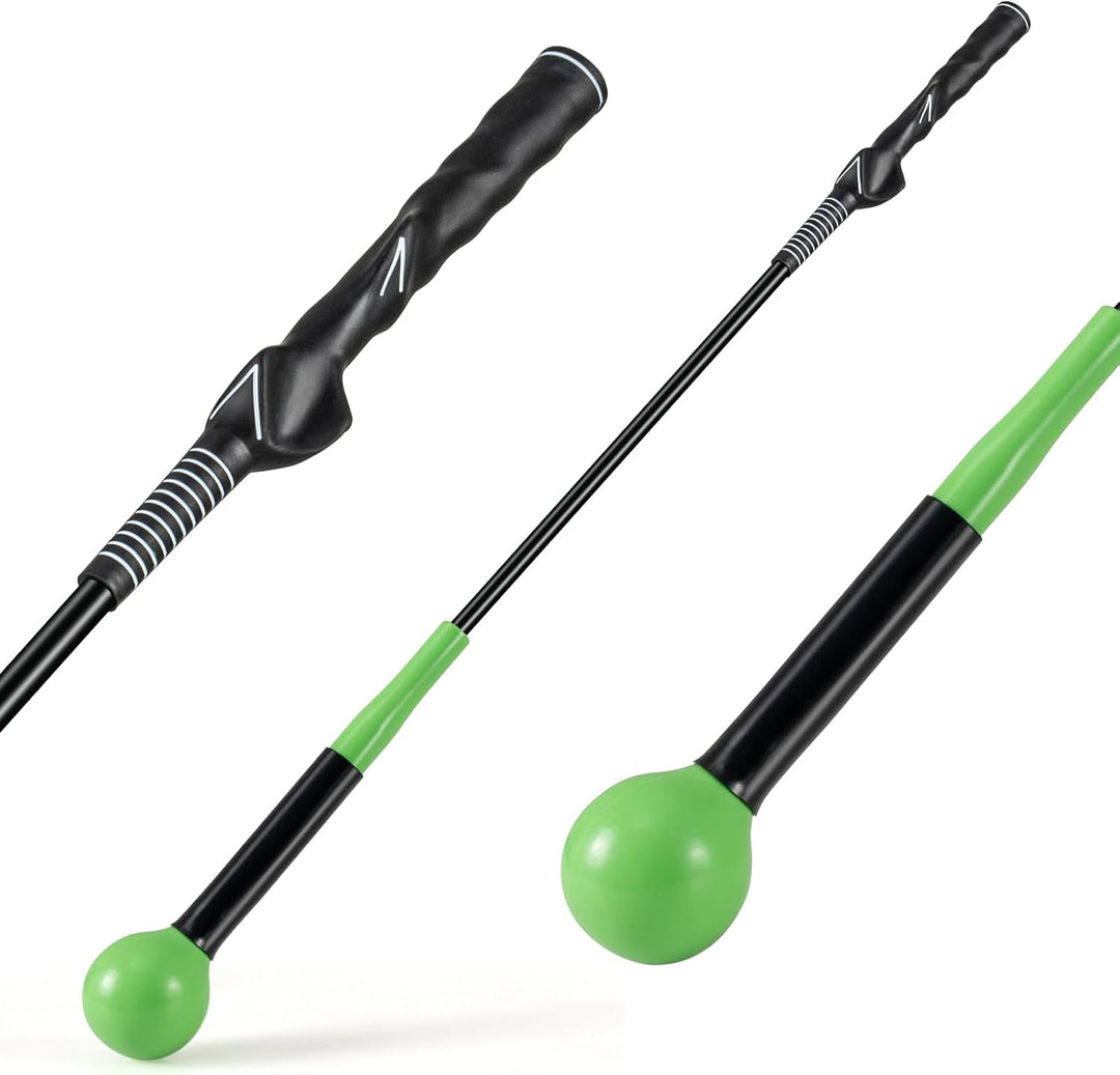 GYMAX Golf Swing Trainer Warm-Up Stick with Grip Trainer for Rhythm