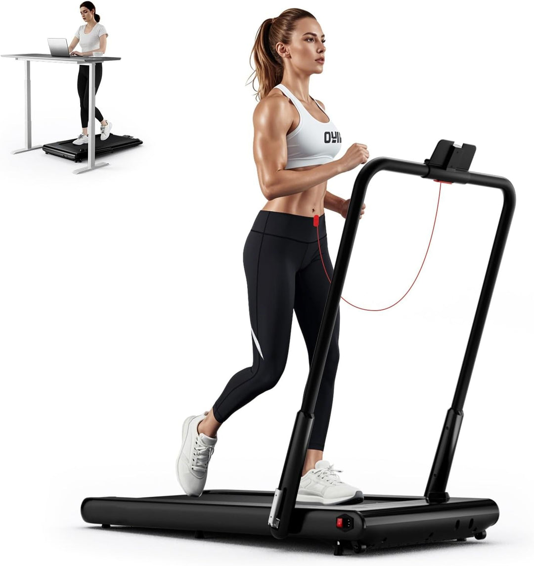 GYMAX Walking Pad Treadmill 3HP Under Desk Treadmills with 340LBS Capacity