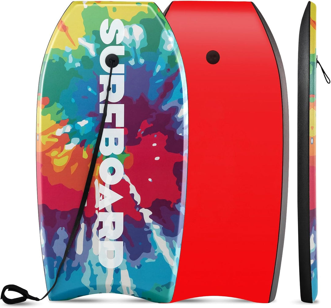 GYMAX Boogie Boards for Beach, 33"/37"/41" Body Board with EPS Foam Core