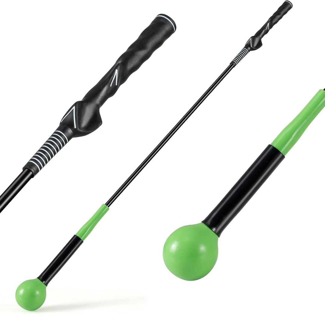 GYMAX Golf Swing Trainer Warm-Up Stick with Grip Trainer for Rhythm