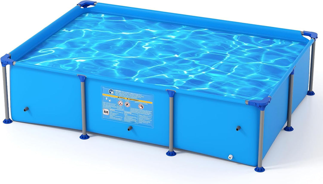 GYMAX Metal Frame Above Ground Swimming Pool