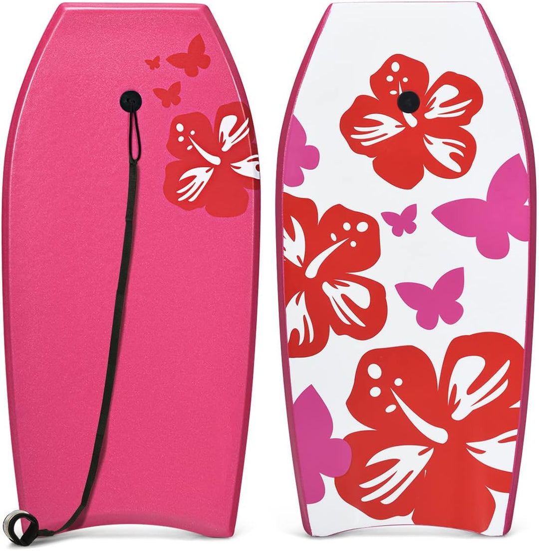 GYMAX 33"/37"/41" Body Board with EPS Foam Core Boogie Boards for Beach