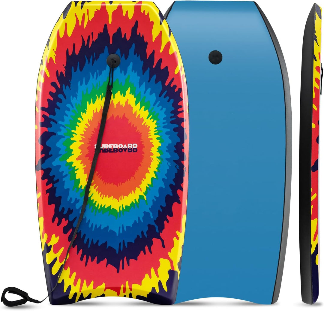 GYMAX Boogie Boards for Beach, 33"/37"/41" Body Board with EPS Foam Core