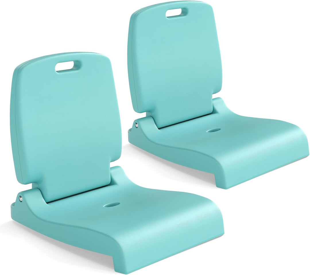 GYMAX Foldable Poolside Chairs for Edge of Pool Portable Pool Chair with Handle