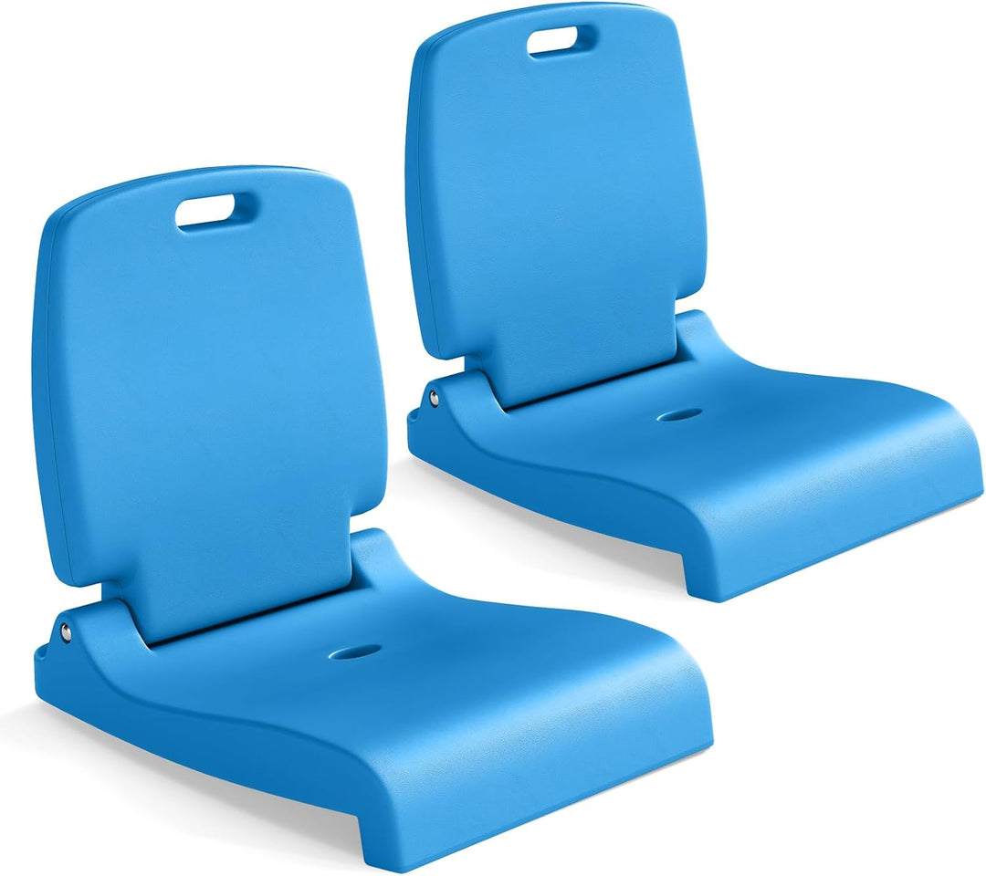 GYMAX Foldable Poolside Chairs for Edge of Pool Portable Pool Chair with Handle