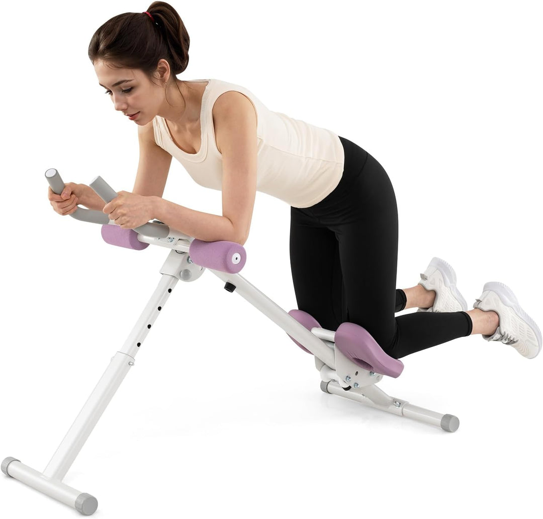 GYMAX Ab Workout Equipment Adjustable Ab Machine for Whole Body Home Exercise