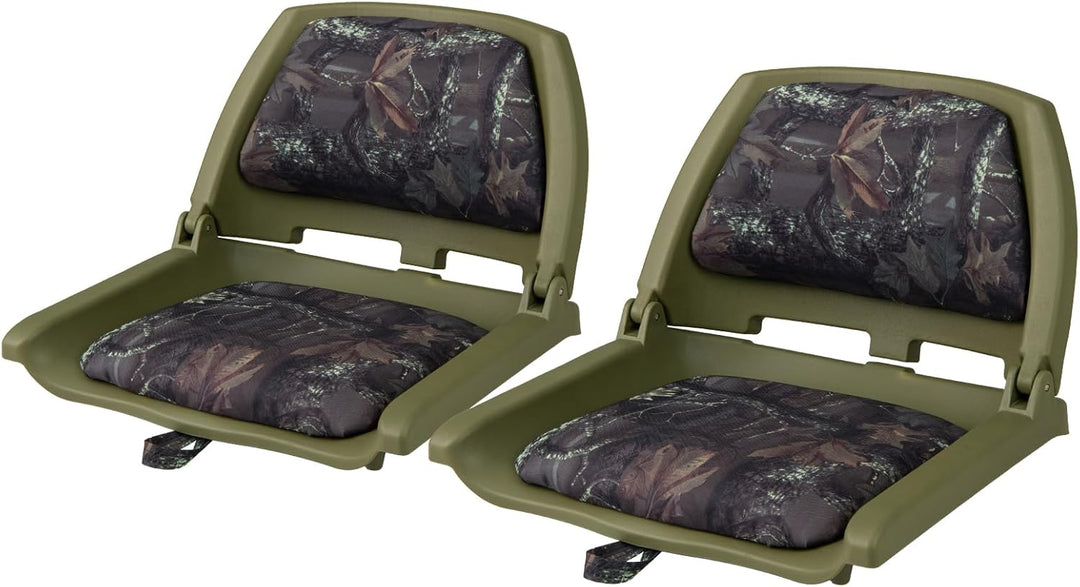 GYMAX Boat Seats 1/2 Pack Folding Low Back Fishing Boat Seat