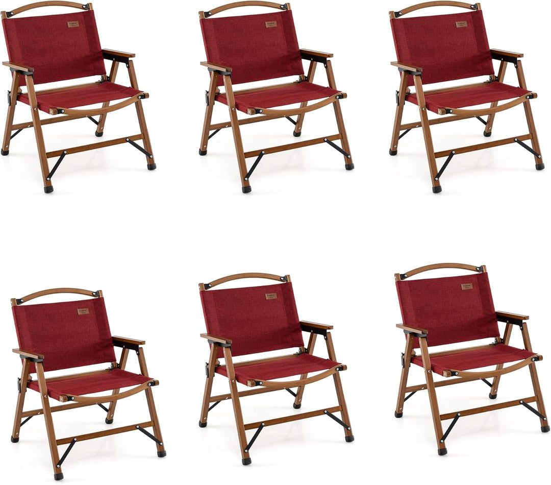 GYMAX 330lbs Folding Camping Chairs with Heavy Duty 900D Oxford Cloth (2/4/6/8)