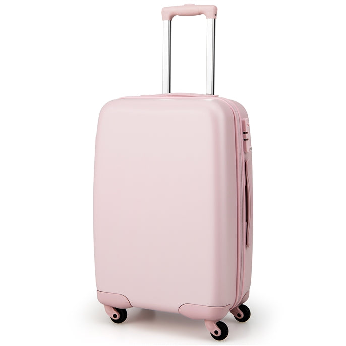 GYMAX Carry On Luggage, 22” Airline Approved Hardside Suitcase with Spinner Wheels & TSA Lock