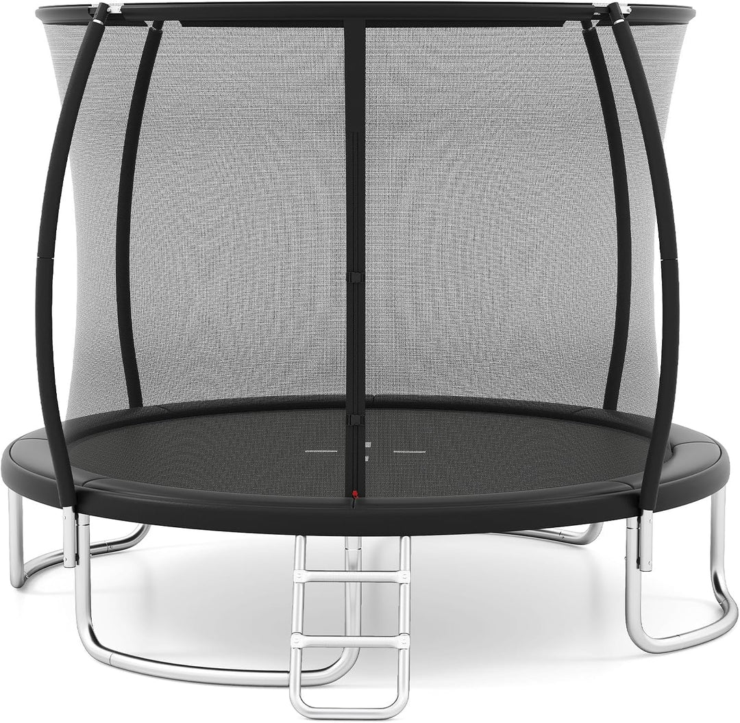 GYMAX Trampoline Outdoor 8FT 10FT 12FT ASTM Approved Trampolines