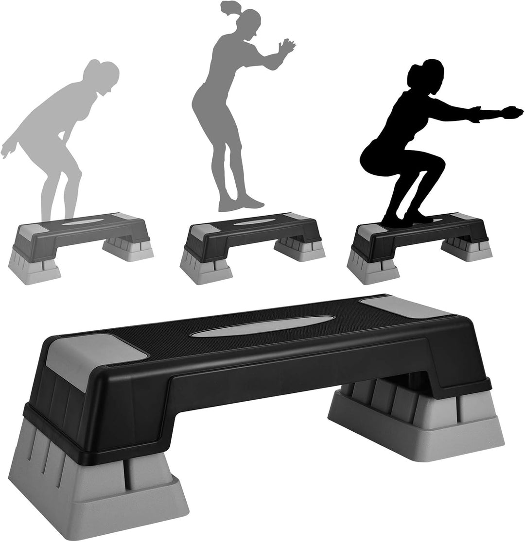 GYMAX Exercise Step Platform, 30” Aerobic Stepper with Risers
