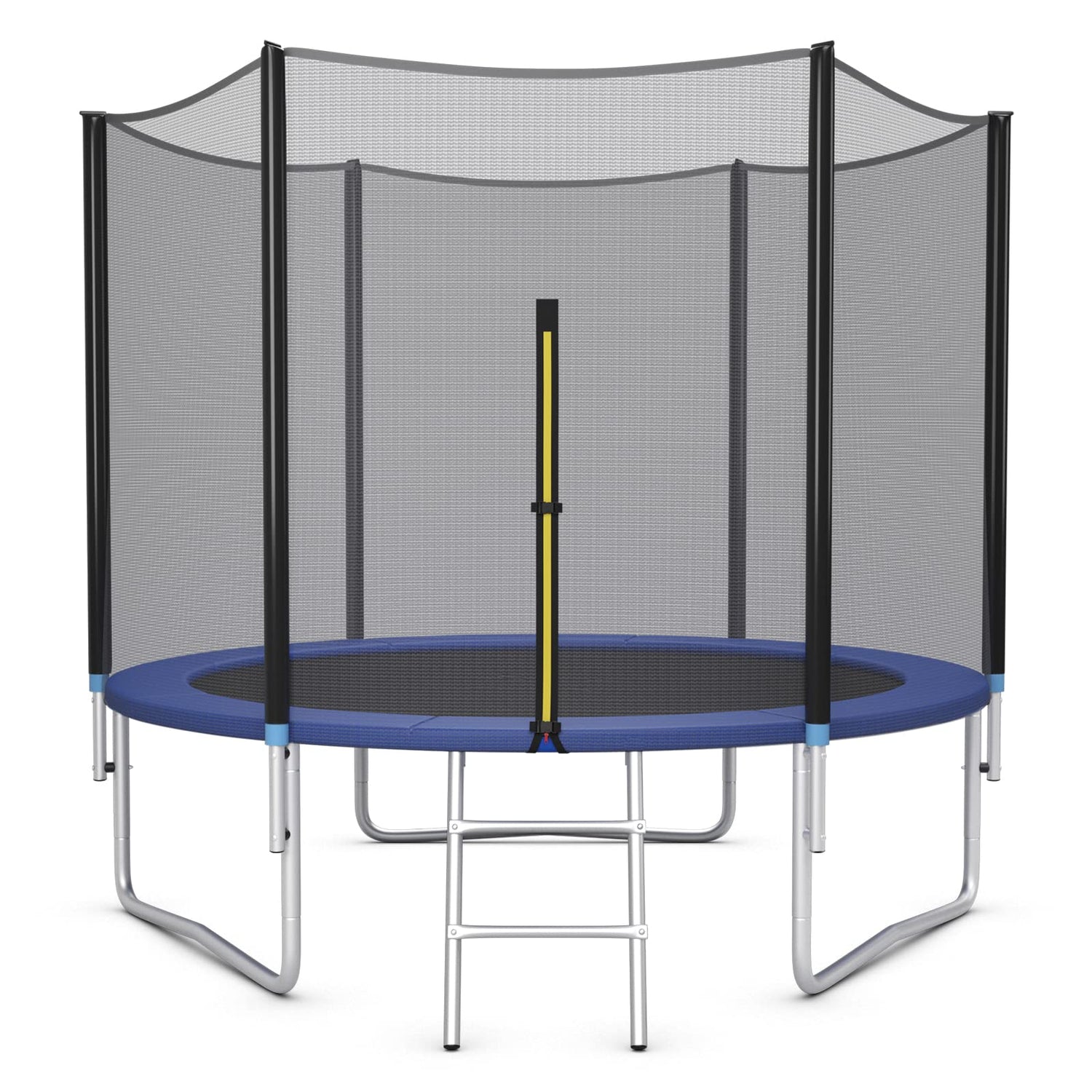 GYMAX Trampoline, 8FT 10FT 12FT 14FT 15FT 16FT Recreational Trampolines w/Safety Enclosure Net & Ladder - ASTM Certificated