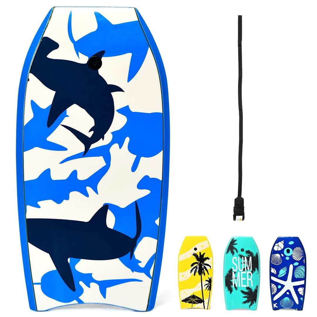 GYMAX 33"/37"/41" Body Board with EPS Foam Core Boogie Boards for Beach