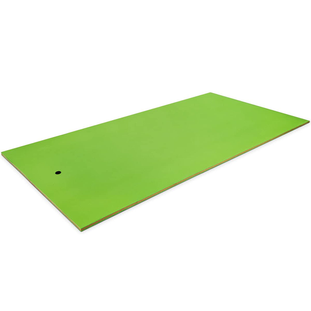 GYMAX Floating Water Mat, 12' x 6' Foam Water Floating Pad with Safe Bungee Tether and Storage Straps