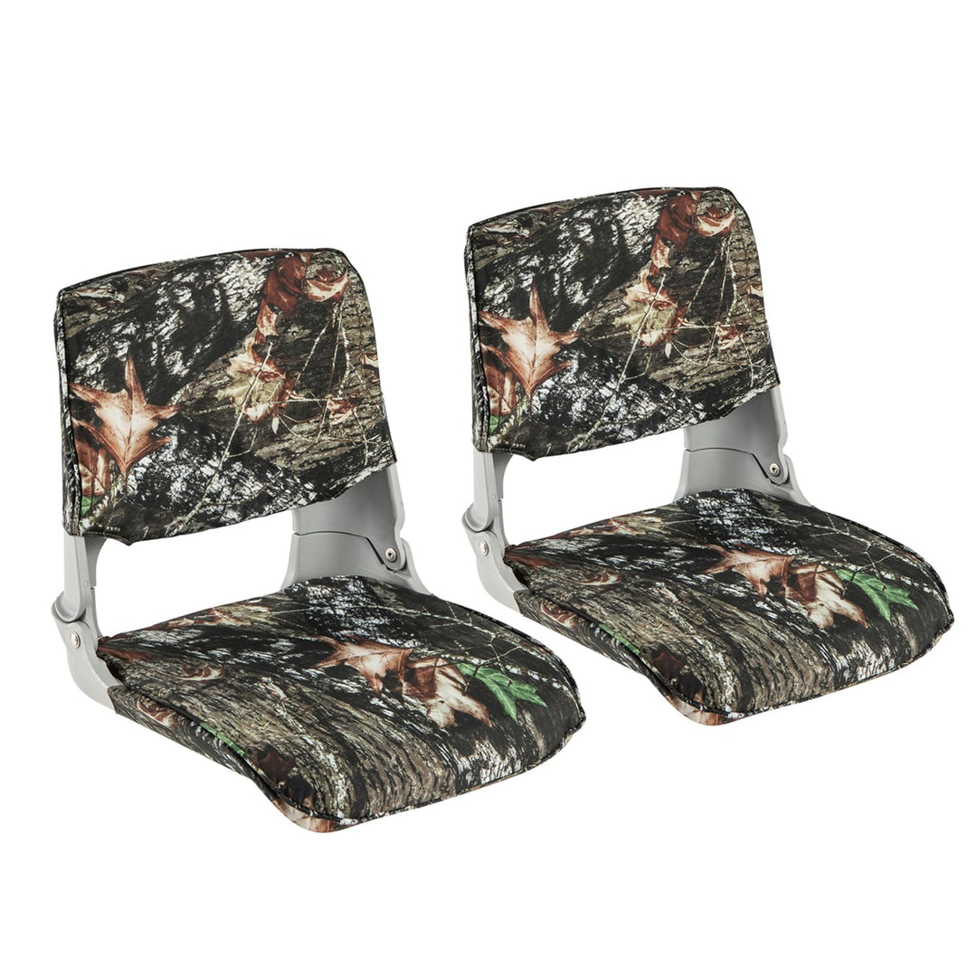 GYMAX Boat Seats, Folding Low/High Back Boat Seats with Stainless Steel Screw Included